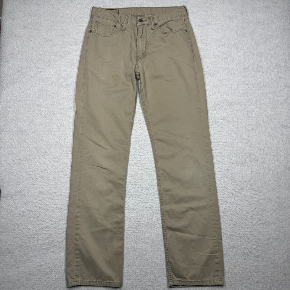 Levi's 514 Straight‎ Leg Beige Pants Casual Khaki Men's Size 32x34